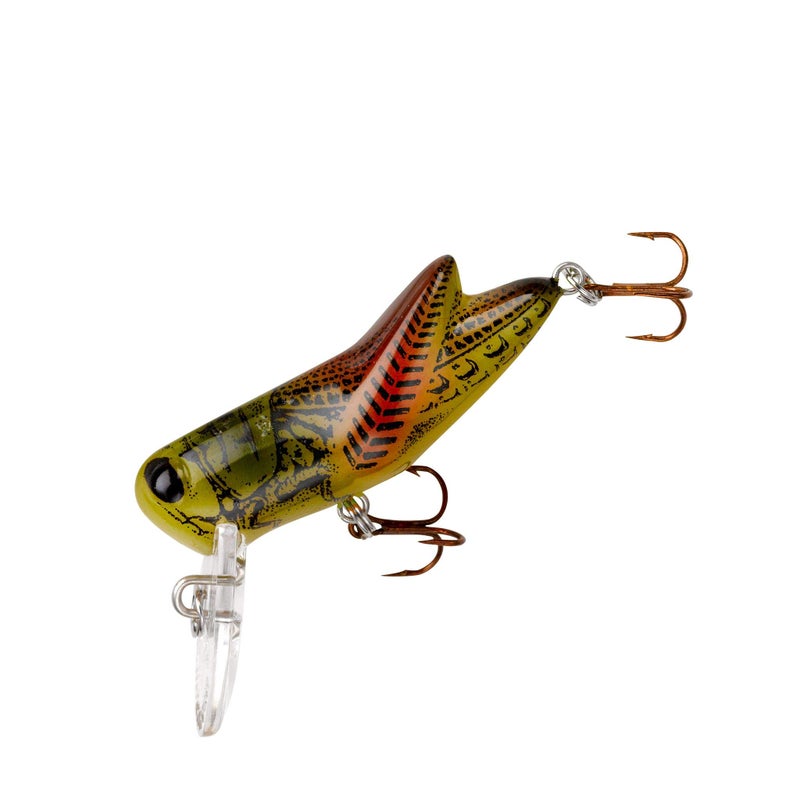 Rebel Lures Crickhopper Cricket / Grasshopper Crankbait Fishing Lure, 1 1/2 Inch, 1/4 Ounce, Summer Hopper, Crickhopper (3/32 oz) - Image 1